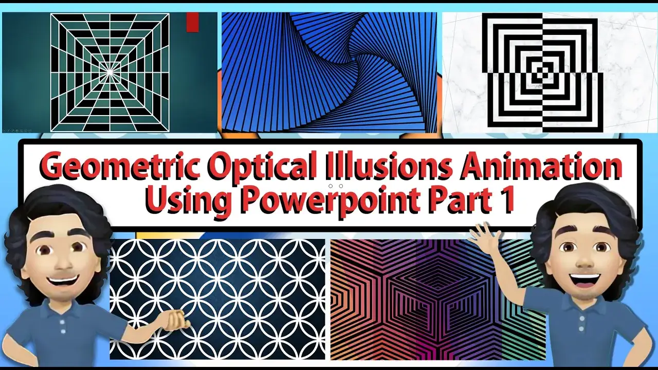 Geometric Optical Illusions Animation Using Powerpoint Part 1