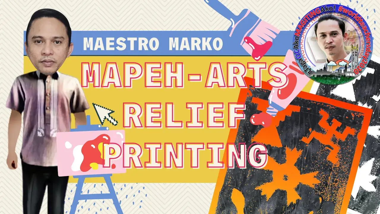 MAPEH ( Arts ) Relief Printing Gamit Ang Plastic Sliding Folder
